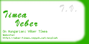 timea veber business card